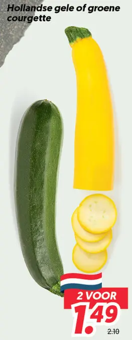 Hollandse gele of groene courgette