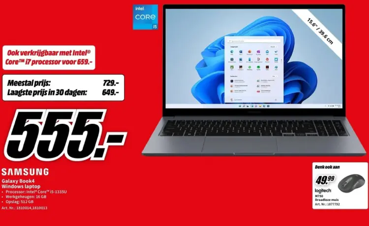 Aanbieding: Galaxy Book4 Windows laptop