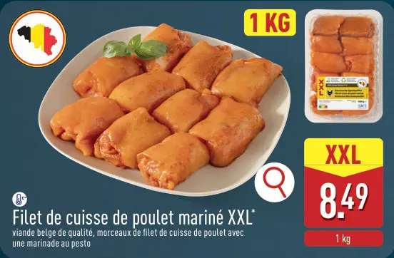 Offre: Filet de cuisse de poulet mariné XXL