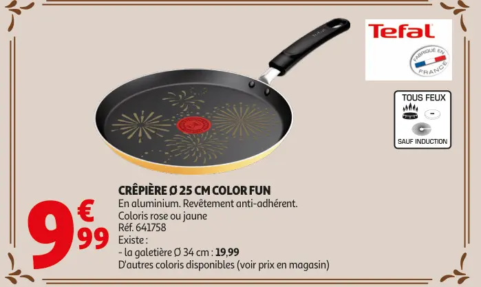 Promotie: Crêpière ø 25 cm color fun