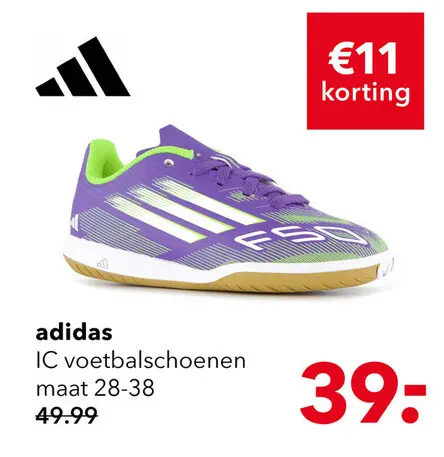Aanbieding: Adidas F50 Club IC kinder zaalschoenen pars groen
