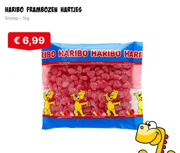Aanbieding: Haribo frambozen hartjes