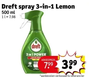 Promotie: Dreft spray 3-in-1 Lemon