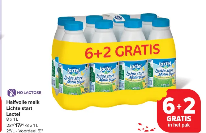 Aanbieding: Halfvolle melk Lichte start