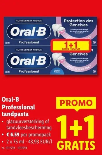 Promotie: Oral-B Professional tandpasta