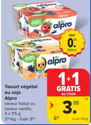 Offre: Yaourt végétal au soja