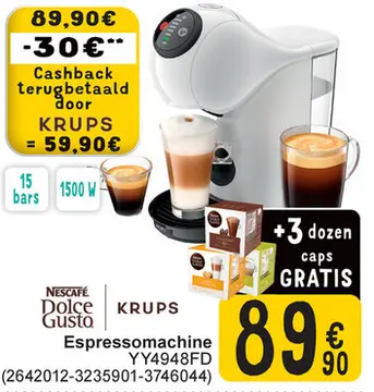Aanbieding: Espressomachine YY4948FD