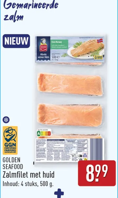 Aanbieding: Gemarineerde zalm Zalmfilet met huid