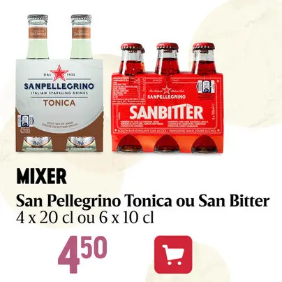 Offre: MIXER San Pellegrino Tonica ou San Bitter