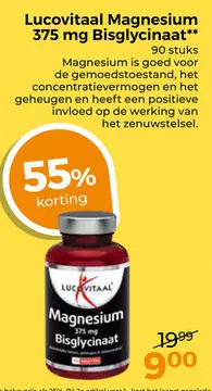 Aanbieding: Lucovitaal Magnesium 375 mg Bisglycinaat