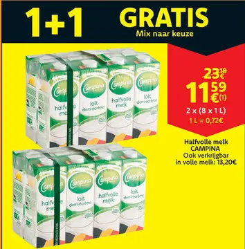 Aanbieding: Halfvolle melk