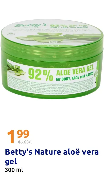 Aanbieding: Betty's Nature aloë vera gel