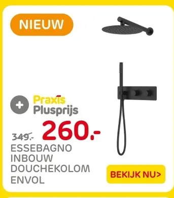 Aanbieding: Essebagno inbouw douchekolom envol