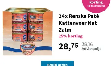 Aanbieding: Renske Paté Kattenvoer Nat Zalm