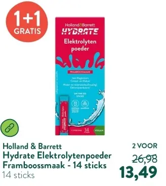 Aanbieding: Hydrate Elektrolytenpoeder Framboossmaak