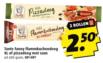 Aanbieding: Tante fanny flammkuchendeeg XL of pizzadeeg met saus
