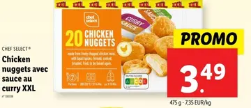 Offre: Chicken nuggets avec sauce au curry XXL