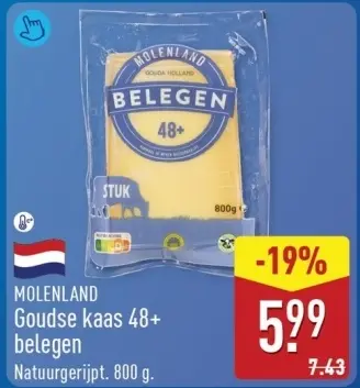 Aanbieding: Goudse kaas 48+ belegen