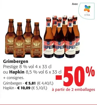 Offre: Grimbergen ou Hapkin