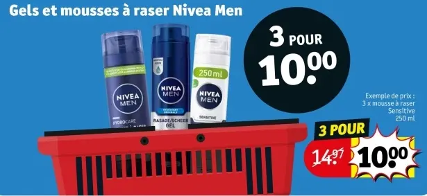 Offre: Gels et mousses à raser