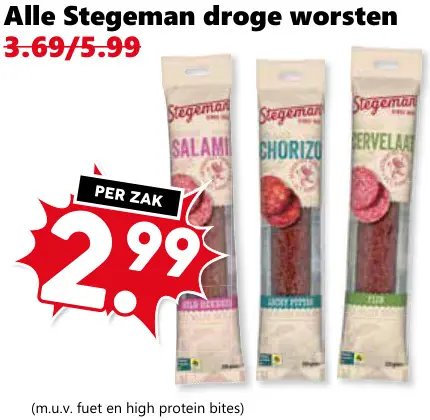 Aanbieding: Droge worsten