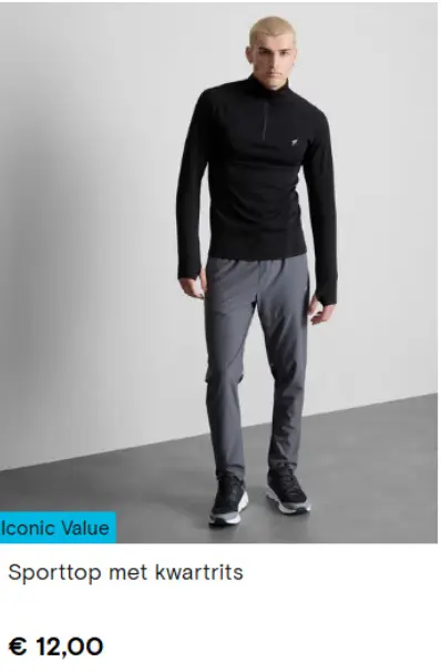 Aanbieding: Sporttop met kwartrits