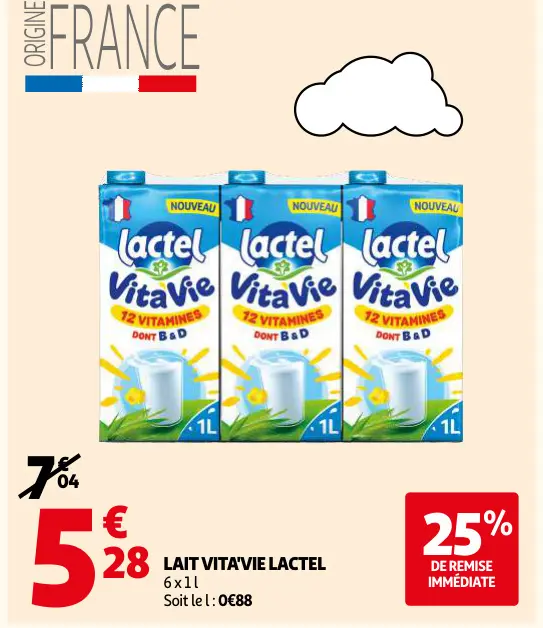 Offre: Lait vita'vie