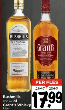 Aanbieding: Bushmills Grant's Whisky