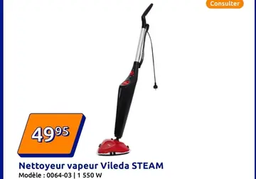 Offre: Nettoyeur vapeur Vileda STEAM