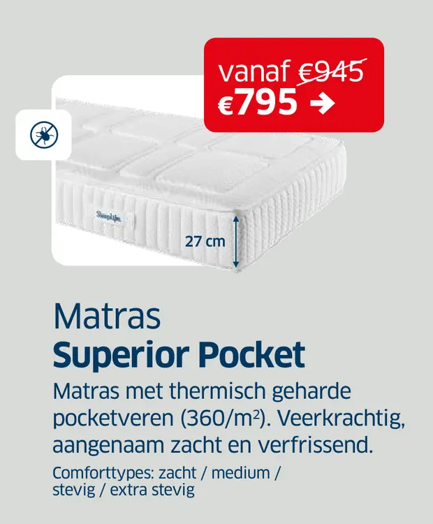 Promotie: Matras Superior Pocket