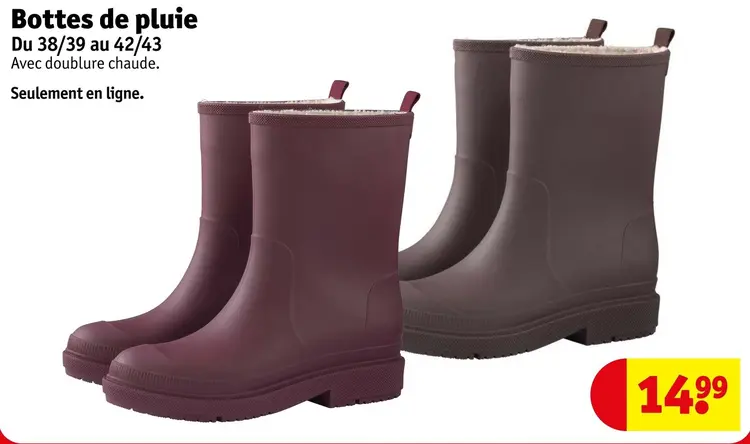 Offre: Bottes de pluie