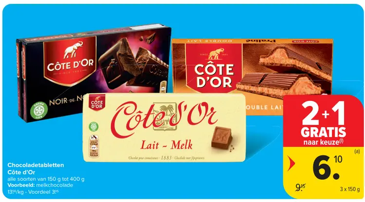 Promotie: Chocoladetabletten