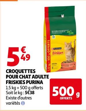 Promotie: Croquettes pour chat adulte
