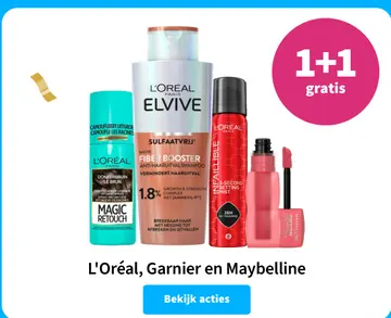 Aanbieding: L'Oréal, Garnier en Maybelline
