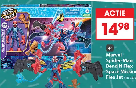 Aanbieding: Spiderman Bend N Flex Space Mission Flex Jet