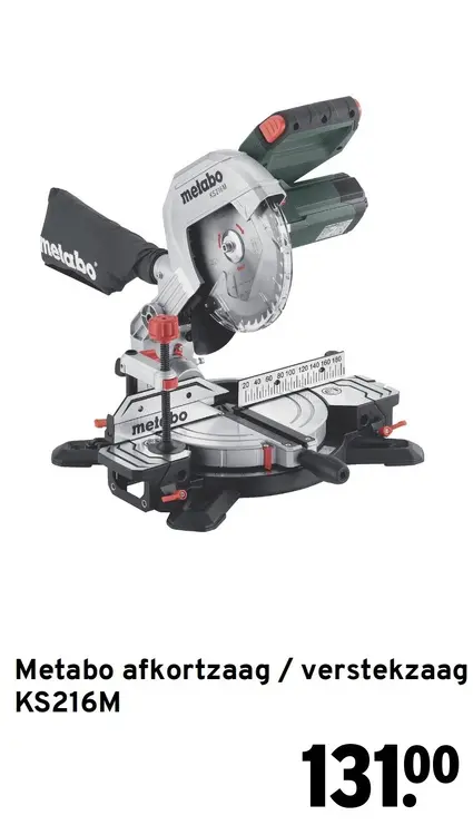 Aanbieding: Afkortzaag / verstekzaag KS216M