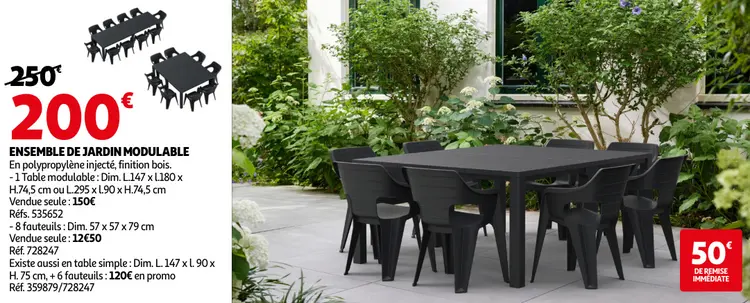 Promotie: Ensemble de jardin modulable