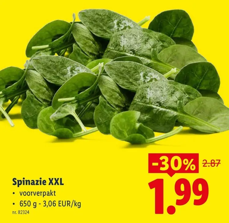 Promotie: Spinazie XXL