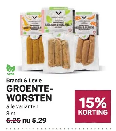 Aanbieding: Brandt & Levie GROENTEWORSTEN
