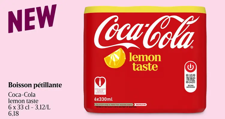 Offre: Coca-Cola lemon taste