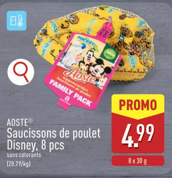Offre: Saucissons de poulet Disney