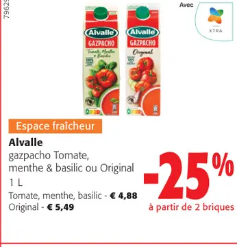 Offre: Alvalle gazpacho Tomate, menthe & basilic ou Original