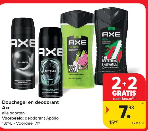 Promotie: Douchegel en deodorant