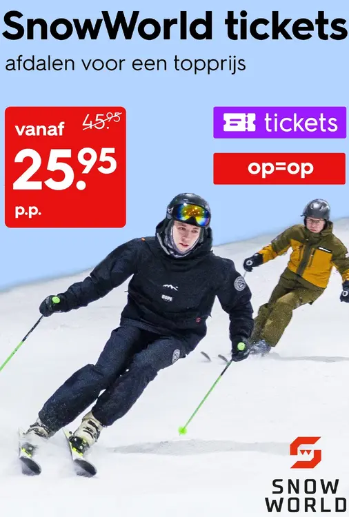 Aanbieding: SnowWorld SnowWorld tickets