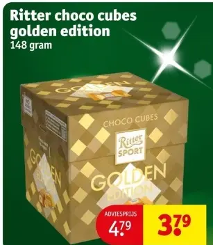 Aanbieding: choco cubes golden edition