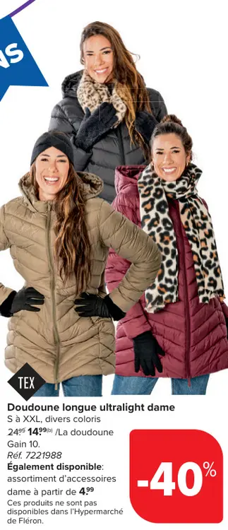 Offre: Doudoune longue ultralight dame