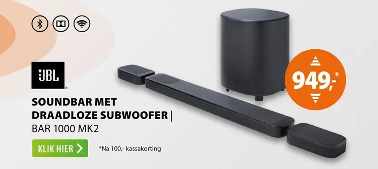 Aanbieding: JBL Bar 1000 MK2 Zwart
