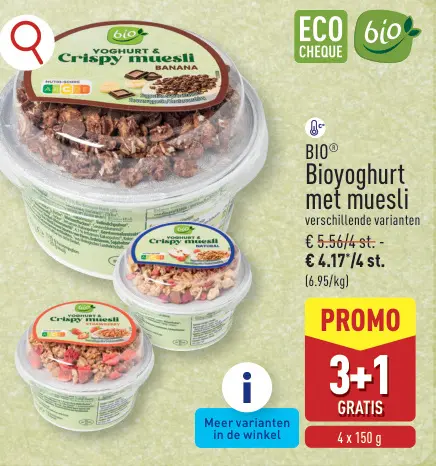 Promotie: Bioyoghurt met muesli