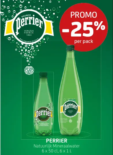 Promotie: Perrier Natuurlijk Mineraalwater