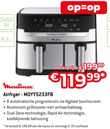 Promotie: Airfryer - MOYY5233FB